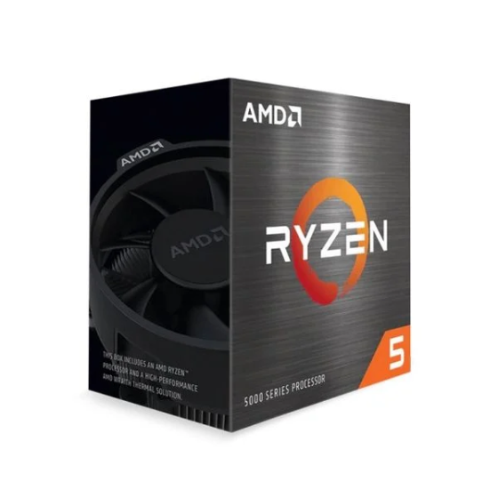 CPU AMD Ryzen 5 5600X with Wraith Stealth cooler / 3.7 GHz (4.6GHz Max Boost) / 35MB Cache / 6 cores, 12 threads / 65W / Socket AM4