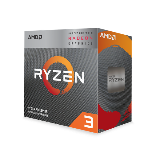 CPU AMD Ryzen 3 3200G, with Wraith Stealth cooler/ 3.6 GHz (4.0 GHz with boost) / 6MB / 4 cores 4 threads / Radeon Vega 8 / 65W / Socket AM4