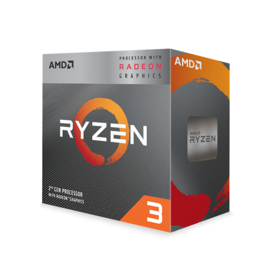 CPU AMD Ryzen 3 3200G, with Wraith Stealth cooler/ 3.6 GHz (4.0 GHz with boost) / 6MB / 4 cores 4 threads / Radeon Vega 8 / 65W / Socket AM4