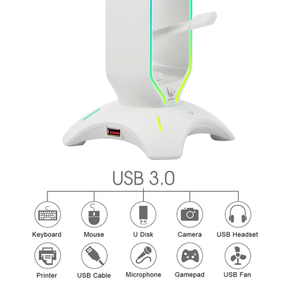Giá Treo Tai Nghe ZADEZ ZHS-701G USB 3 in 1 Black Gaming