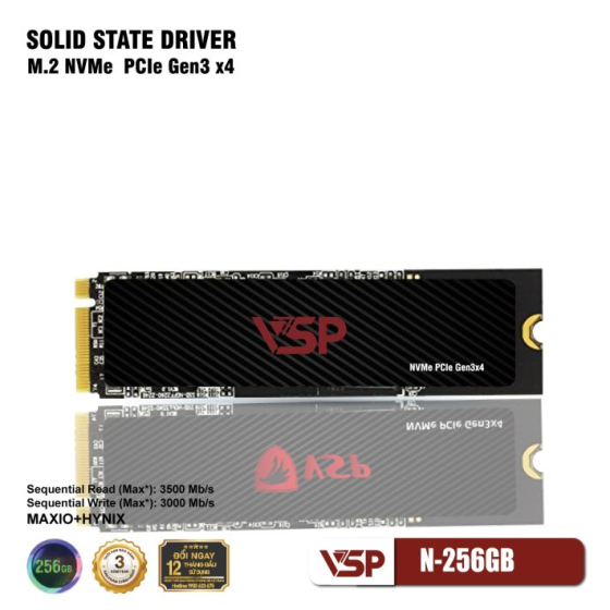 Ổ cứng SSD VSP N-256GB | 256GB, M.2 PCIe, Gen 3x4 NVMe
