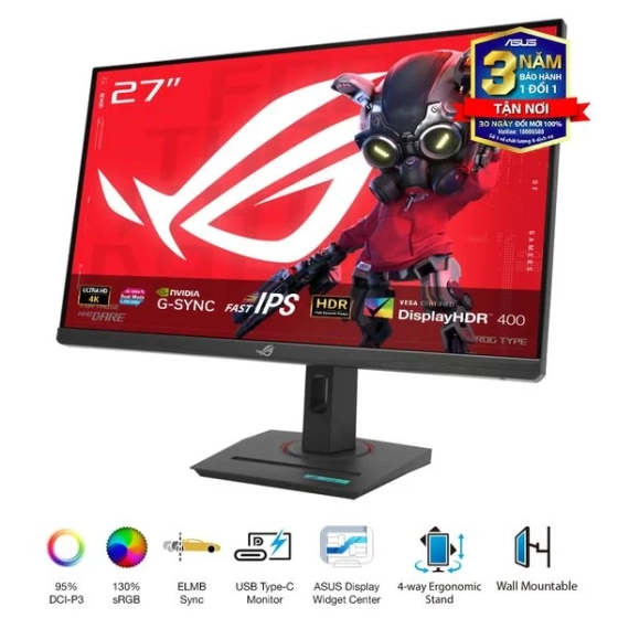 Màn hình Asus ROG Strix XG27UCG 27" Fast IPS 4K 160Hz-FHD 320Hz chuyên game