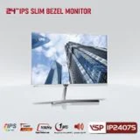 Màn hình Gaming VSP IP2407S trắng | 23.8 inch, Full HD, IPS, 100Hz, 5ms, phẳng