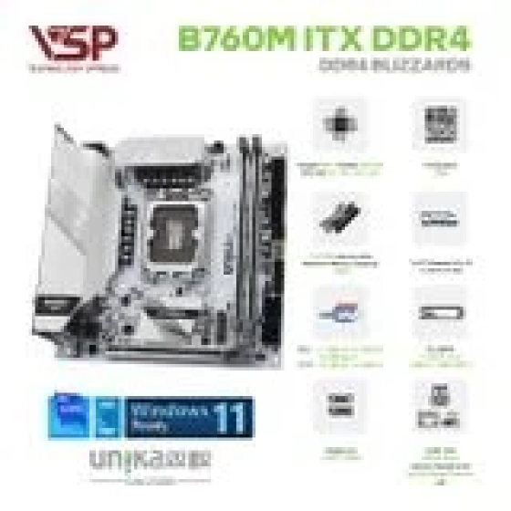 Mainboard Unika Blizzards B760M ITX DDR4 (PN UNIKA25161416)