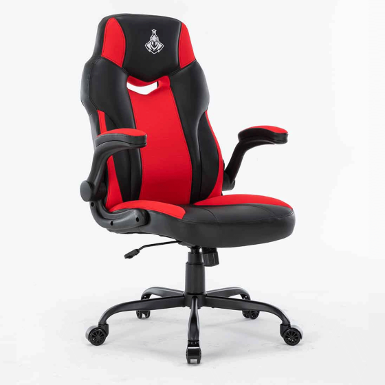 Ghế Warrior Gaming Raider Series WGC203, Chân Xoay, màu Đen đỏ