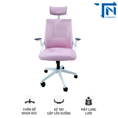 Ghế công thái học Ergonomic TMS04 | Hồng