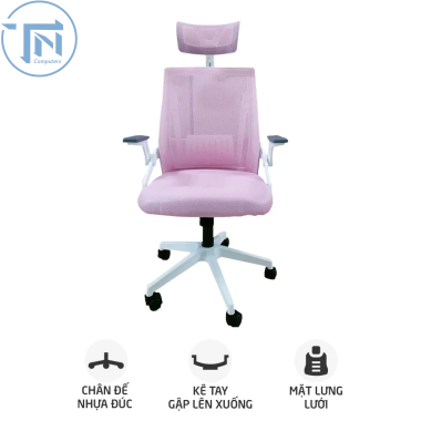 Ghế công thái học Ergonomic TMS04 | Hồng