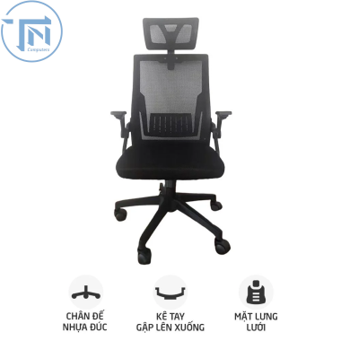 Ghế công thái học Ergonomic TMS04 | Đen