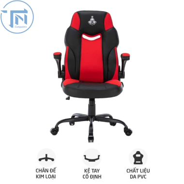 Ghế Warrior Gaming Raider Series WGC203, Chân Xoay, màu Đen đỏ